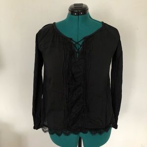 Hollister black crisscross top